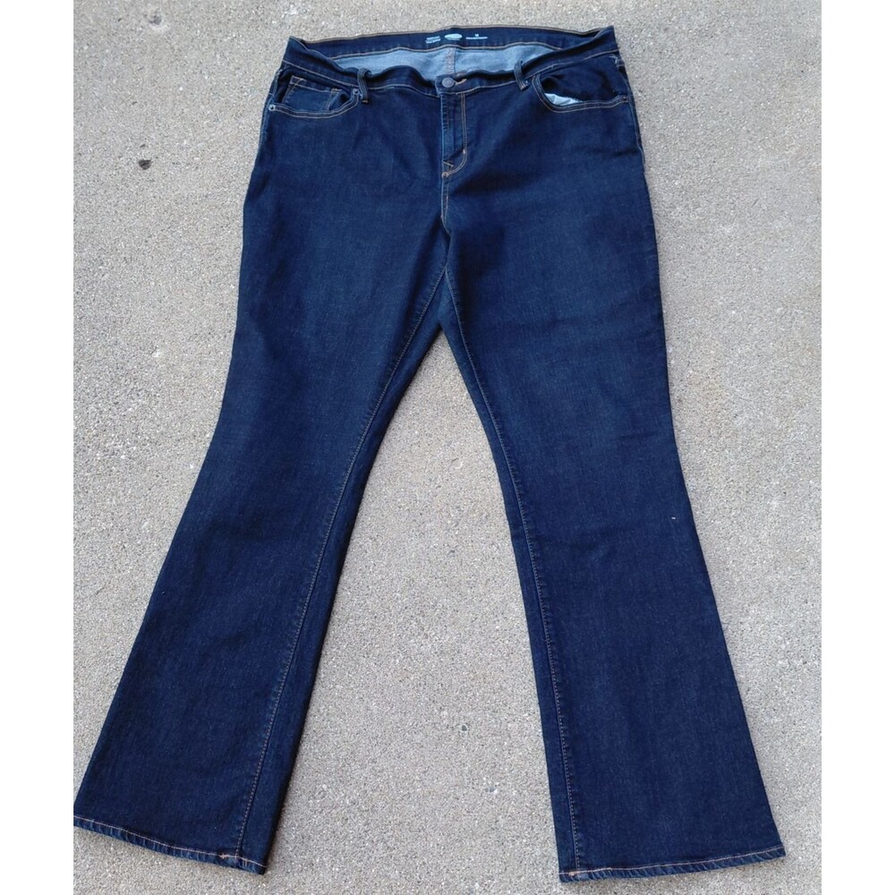 Old Navy Semi Evase Bootcut Jeans Womens 16 Regular Blue Denim Stretch Outdoor